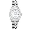 Image 2 : Rolex Ladies Quickset Stainless Steel White Diamond 26MM Datejust Wristwatch