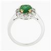 Image 8 : NEW Classic 18K TT Gold 2.11 ctw Oval Emerald Solitaire w/ Round Diamond Halo Ri