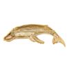 Image 3 : Kabana 14K Yellow Gold Polished & Textured Work Humpback Blue Whale Brooch Pin