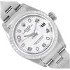 Image 1 : Rolex Ladies Quickset Sapphire White Arabic Dial Date Wristwatch With Rolex Box