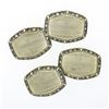 Image 1 : Men's Antique 14k Gold Unique Rectangular Panel Etched & Engraved Cufflinks MINT