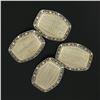 Image 2 : Men's Antique 14k Gold Unique Rectangular Panel Etched & Engraved Cufflinks MINT