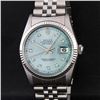 Image 1 : Rolex Mens Stainless Steel Blue Diamond Fluted Bezel 36MM Datejust Wristwatch
