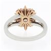 Image 8 : NEW Plat 14k Gold GIA Fancy Yellow Brown Solitaire w/ Marquise Diamond Halo Ring