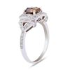 Image 3 : 1.25 ctw Fancy Dark Brown SI3 CLARITY CENTER Diamond Platinum Ring (1.78 ctw Dia