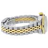 Image 5 : Rolex Ladies Quickset Two Tone Green Diamond And Emerald Datejust Wristwatch