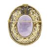 Image 4 : Antique Giovanni Apa 14K Gold Hand Carved Amethyst Cameo DETAILED Brooch Pendant