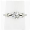 Image 3 : Tiffany & Co. Palladium 0.67 ctw GIA Diamond Solitaire Open Sides Engagement Rin