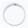 Image 7 : Men's Keepsake 14k White Gold 0.10 ctw Diamond Diagonal Channel Wedding Band Rin