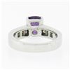Image 7 : Platinum 2.83 ctw GIA Cushion Ceylon Purple Sapphire & Diamond Engagement Ring