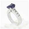 Image 9 : Platinum 2.83 ctw GIA Cushion Ceylon Purple Sapphire & Diamond Engagement Ring