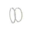 Image 1 : 4.63 ctw Diamond Hoop Earrings - 14KT White Gold