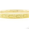 Image 7 : Antique Art Nouveau 14K Gold 7" Floral Repousse Textured Slip On Bangle Bracelet