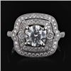 Image 1 : 1.13 ctw CENTER Diamond 14KT White Gold Ring (1.58 ctw Diamonds)