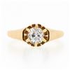 Image 4 : Antique Victorian 18k Gold 0.65 ctw Old Mine Prong Set Diamond Engagement Ring