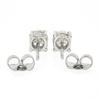 Image 3 : Platinum 0.91 ctw Old European Cut Diamond 4 Prong Basket Classic Stud Earrings