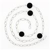 Image 3 : Luca Carati 18k White Gold 4 Station Bezel Black Onyx Long Open Chain Necklace