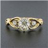 Image 2 : Antique Victorian 10k Gold 1.39 ctw Diamond 3 Stone w/ Open Sides Engagement Rin