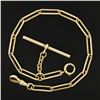 Image 2 : Men's Antique Art Nouveau 14k Yellow Gold Paperclip Link 9.5" Pocket Watch Chain