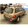 Image 16 : A12C --  2002 HYUNDAI SANTA FE GL GOLD 213088 KMS