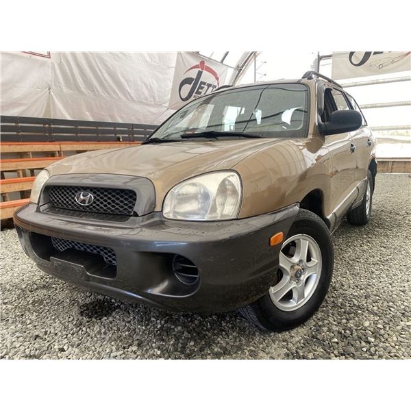 A12C --  2002 HYUNDAI SANTA FE GL GOLD 213088 KMS
