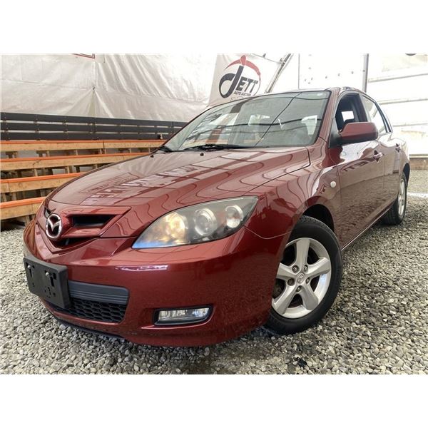 A12G --  2009 MAZDA 3 GS HATCHBACK RED 275,714 KMS