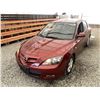 Image 4 : A12G --  2009 MAZDA 3 GS HATCHBACK RED 275,714 KMS