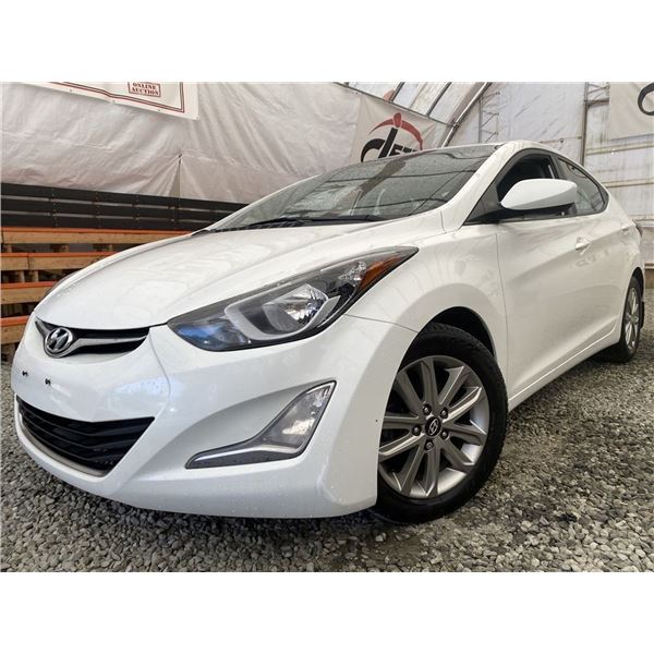 B6 --  2014 HYUNDAI ELANTRA WHITE 236804 KMS