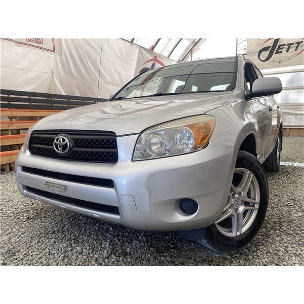 A10 --  2007 TOYOTA RAV 4 SILVER 217690 KMS "NO RESERVE"