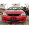 Image 5 : A2 --  2005 HONDA CIVIC RED 260912 KMS  "NO RESERVE"