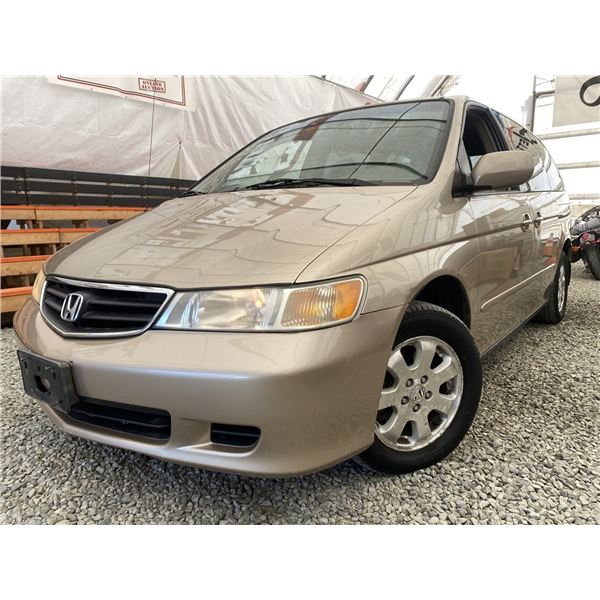 A12O --  2002 HONDA ODYSSEY GOLD 181952 KMS