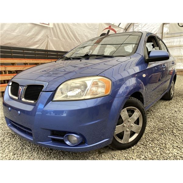 A7 --  2008 PONTIAC WAVE BLUE 86898 KMS "NO RESERVE"