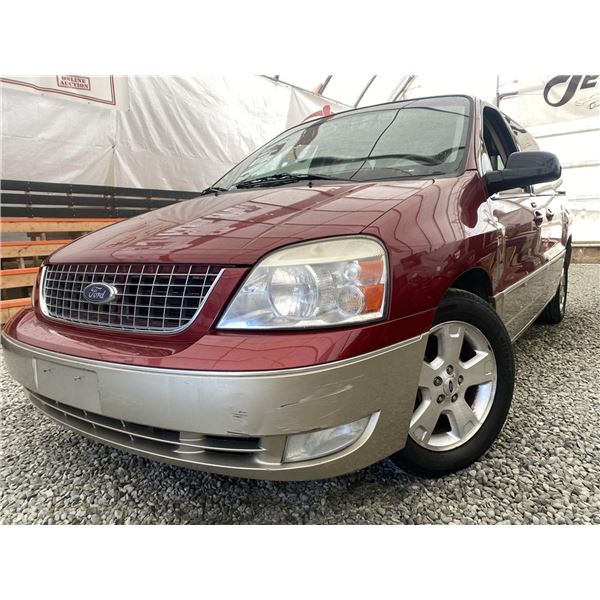 A12S -- 2004 FORD FREESTAR RED 184594 KMS "NO RESERVE"