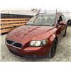 Image 3 : A12W --  2007 VOLVO V50 T5 ORANGE 176803 KMS