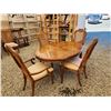 Image 5 : 650 - Hardwood Table and Chair set, with Lief inserts and 6 chairs.