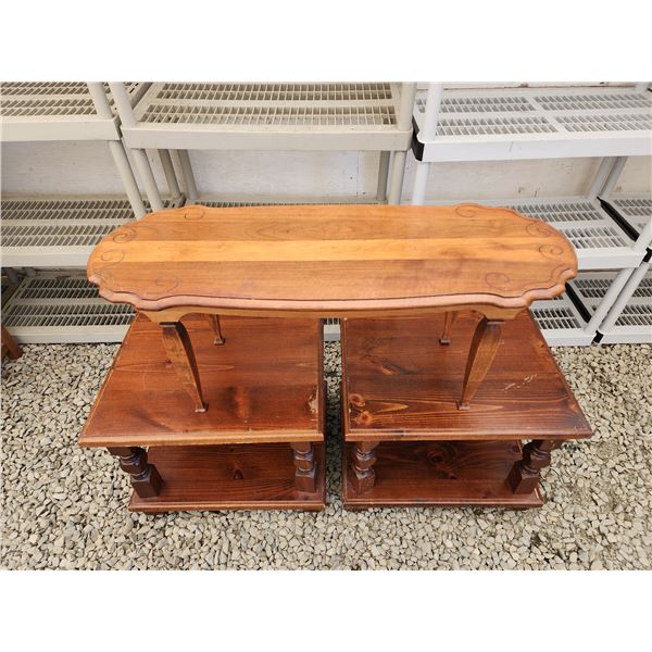 651 - Coffee table and side tables