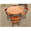Image 2 : 655 - Round Wooden Table and Chairs, with 4 seats.