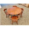 Image 3 : 655 - Round Wooden Table and Chairs, with 4 seats.