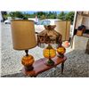 Image 1 : 688 - Mid Century Modern Amber Glass Lamps