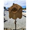Image 3 : 691 - Brass 6 panel Lamps, Antique Victoria Lamp Shade and Lamp.