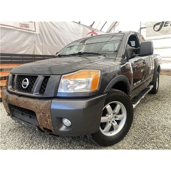 C6N -- 2010 NISSAN TITAN PRO 4X OFF ROAD GREY 329832 KMS