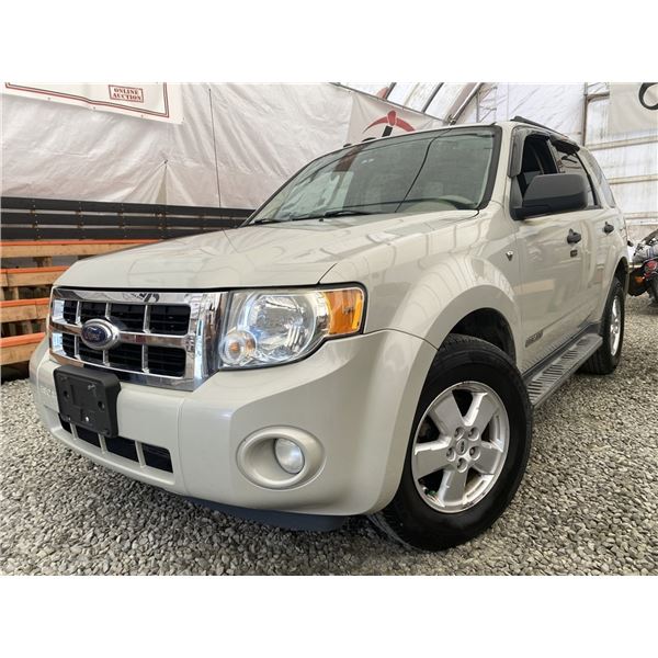 B4 --  2008 FORD ESCAPE XLT 4WD TAN 203,879 KMS
