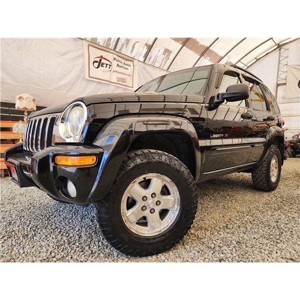 A12L --  2002 JEEP LIBERTY LINITED 4X4 BLACK 234613 KMS