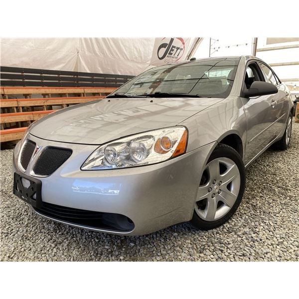 A12E --  2008 PONTIAC G6 SILVER 60534 KMS