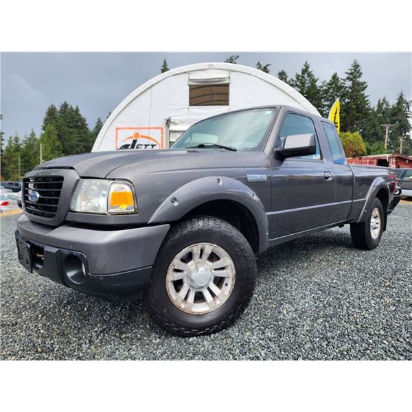 A1--  2009 FORD RANGER SPORT 4X4 GREY 249108 KMS "NO RESERVE"