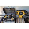 Image 1 : DEWALT JOB SITE RADIO, AND DRILLS.