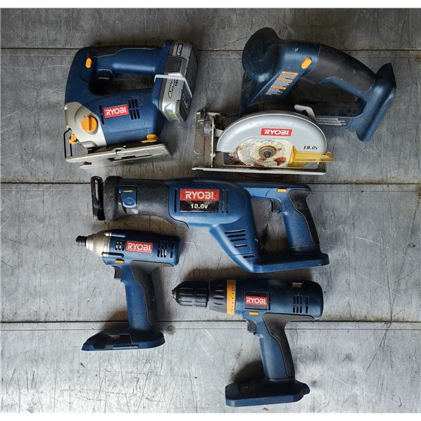 LOT OF 5 RYOBI TOOLS