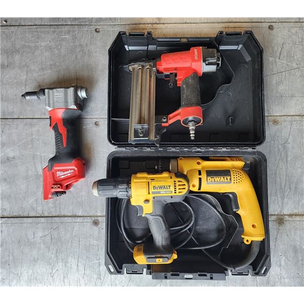 MILWAKEE, DE WALT, AND AIRCO TOOLS