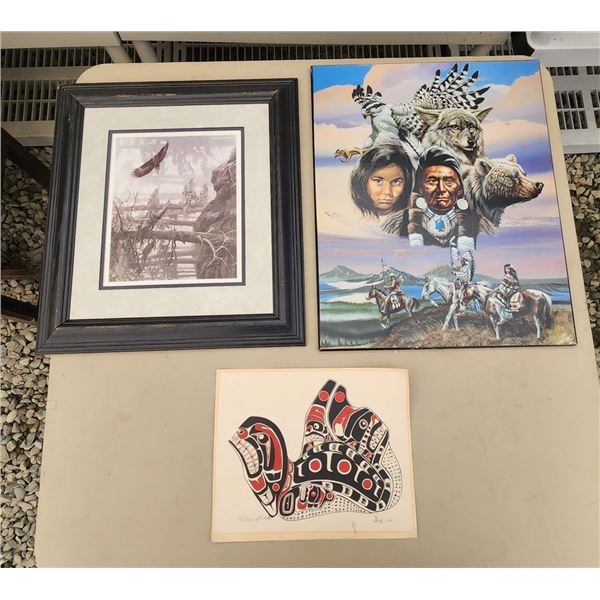 INDIGEOUS ART LOT OF 3
