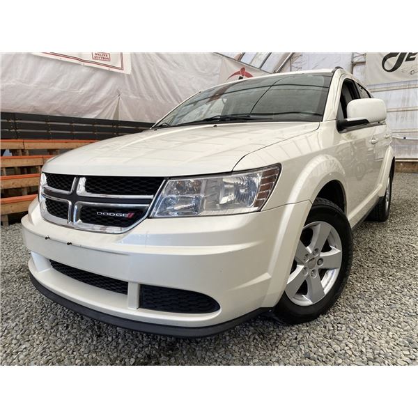 A12I --  2013 DODGE JOURNEY SE WHITE 253775 KMS  "NO RESERVE"